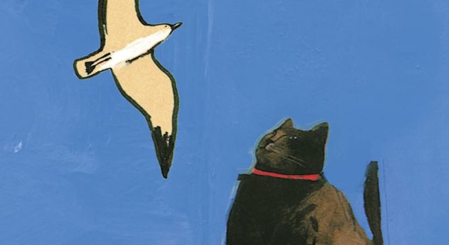 Storia di una gabbianella e del gatto che le insegnò a volare (dettaglio della copertina)