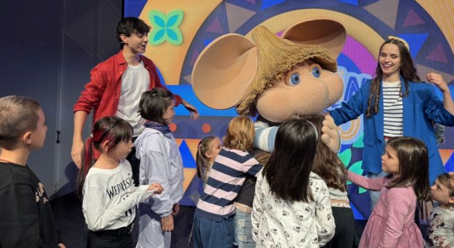 Mìmi e Nartico, mascotte Topo Gigio e bimbi