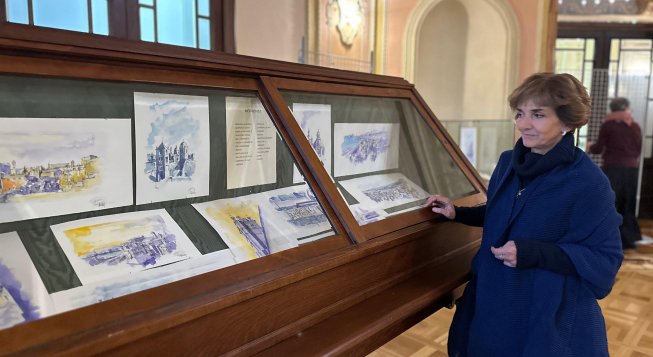 Patrizia Pittaluga nella sala Circolare © Ancila Mettekkatt