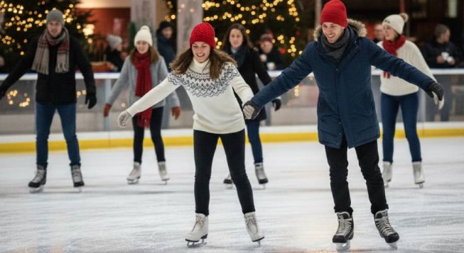 Pista di pattinaggio sul ghiaccio © gemini per mentelocale
