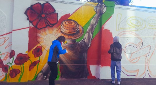 Murale in via Bernardino de Conti