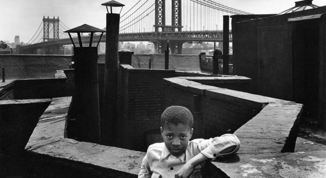 Walter Rosenblum, Boy on Roof, Pitt Street, N.Y.C., 1938