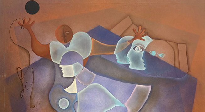 Annalisa Campailla, Intesa, 1990, olio su tela © satura.it