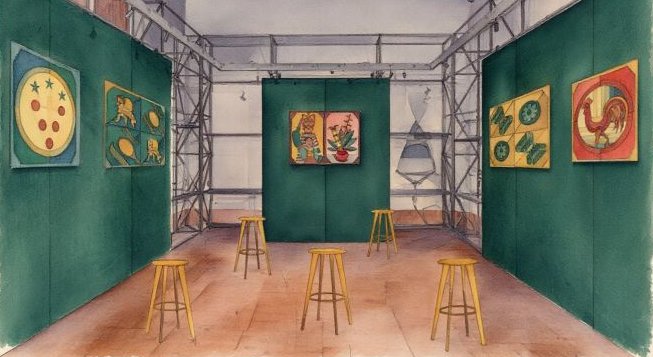 Giovanni Sanna, allestimento della sala del ViBi Bar, Museo Bagatti Valsecchi © A-fact Architecture Factory