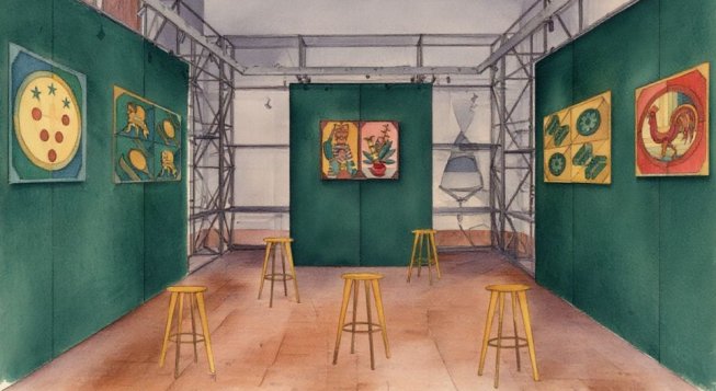 Giovanni Sanna, allestimento della sala del ViBi Bar, Museo Bagatti Valsecchi © A-fact Architecture Factory