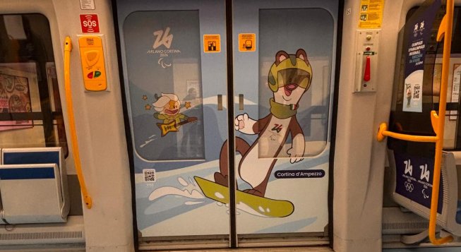 Metropolitana Lilla di Milano: treno dei Giochi Olimpici e Paralimpici Invernali 2026