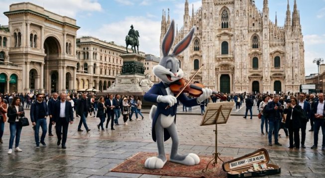 Bugs Bunny a Milano © gemini per mentelocale
