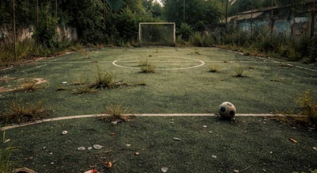 Campo da calcio abbandonato ©gemini per mentelocale