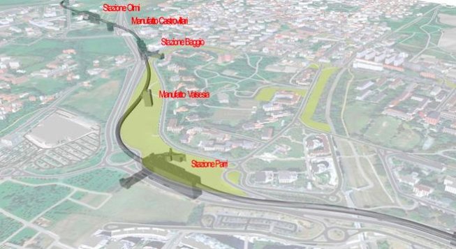 Prolungamento della M1 (rendering)