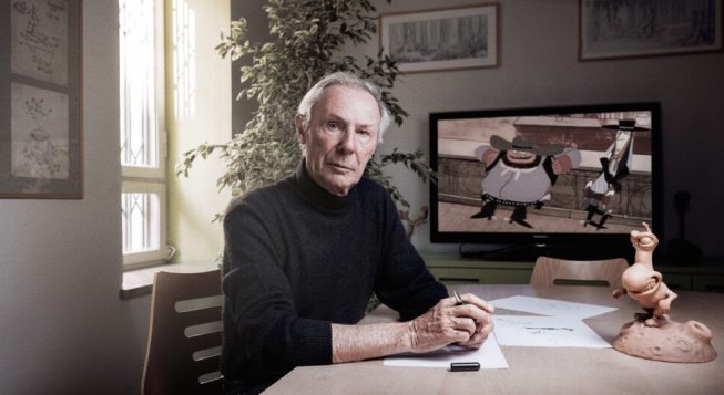 Bruno Bozzetto nel suo studio © C. Braccini