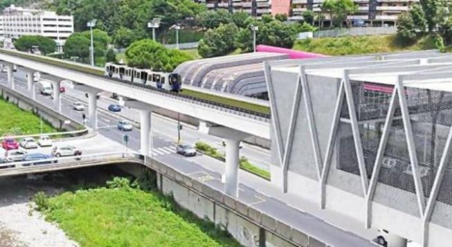 Rendering Skymetro, progetto poi bocciato