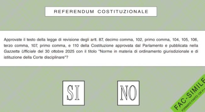 Referendum giustizia fac simile