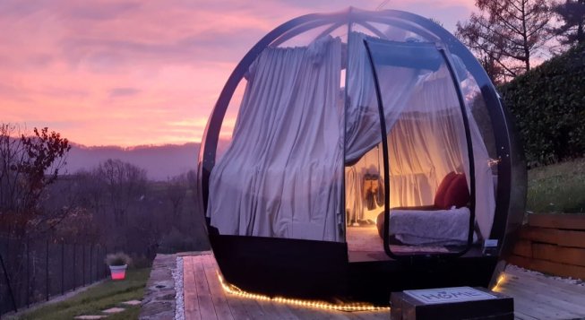 Bubble Room in Lombardia: glamping romantico e benessere a Exphera