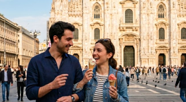 Gelato in piazza Duomo © gemini per mentelocale