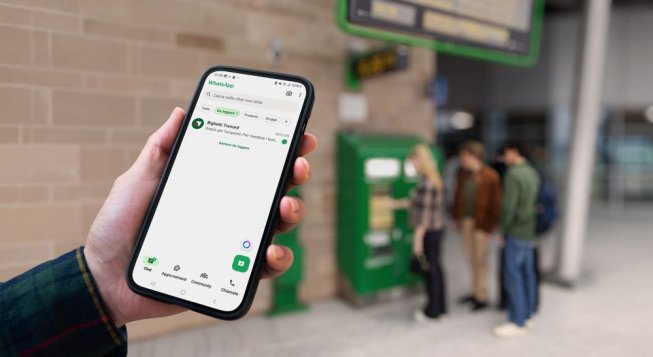 Biglietto del treno su WhatsApp