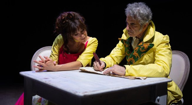 Giovanna Rossi (Emma Bovary) e Gianluca Gambino (Gustave Flaubert)