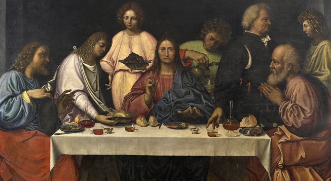 Giovanni Agostino da Lodi, Cena in Emmaus, 1506-1508 circa, collezione privata