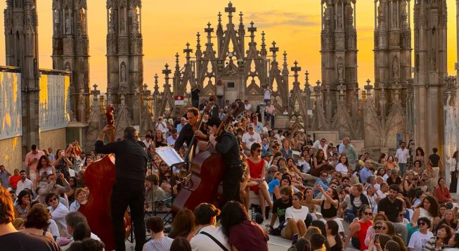 Concerto al tramonto sulle Terrazze del Duomo © Veneranda Fabbrica del Duomo di Milano