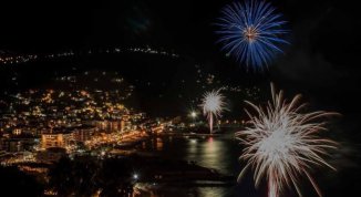 Spettacolo dei fuochi d'artificio ad Andora