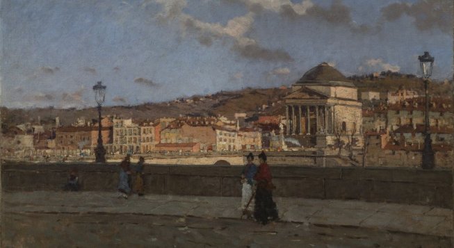 Lungo il Po, presso la Gran Madre di Dio di Torino (Enrico Reycend)