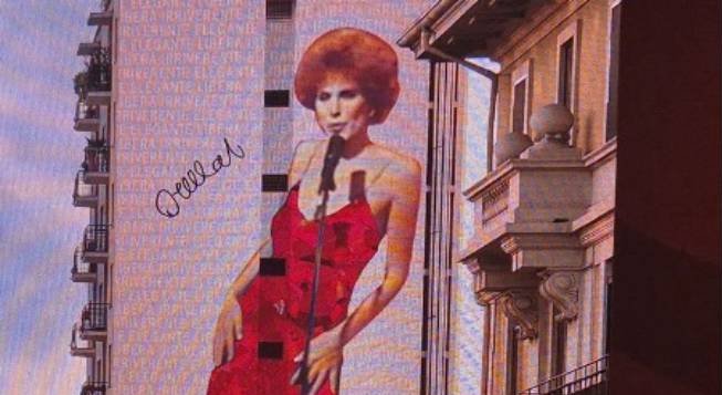 Il murales dedicato a Ornella Vanoni (screenshot del video pubblicato da Mario Lavezzi)