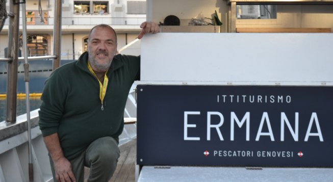 Emanuele Frecceri, a bordo di Ermana