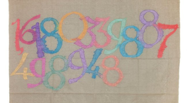 ©Giorgio Griffa, Canone aureo 948, 2015, acrylic on canvas