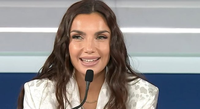 Elettra Lambroghini durante la conferenza stampa