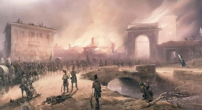 Bossoli: La ritirata degli austriaci dal dazio di Porta Tosa la notte del 22 marzo 1848