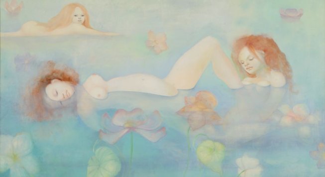 Leonor Fini, Les Baigneuses II / Trois filles dans l'eau, 1972 © Leonor Fini Estate, Paris