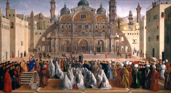 Predica di San Marco in una piazza di Alessandria d’Egitto (1504-1507), Gentile Bellini e Giovanni Bellini, Pinacoteca di Brera