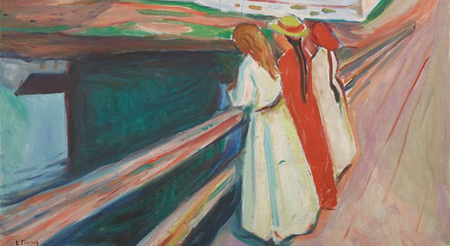 Edvard Munch, Pikene på broen, 1927