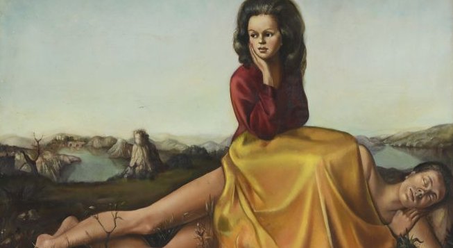 Femme assise sur un homme nu, 1942 © Leonor Fini Estate, Paris