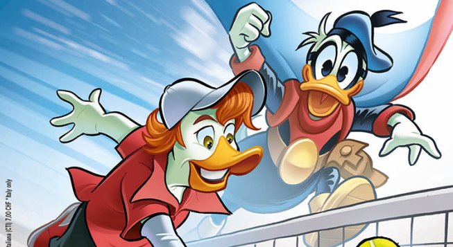 Topolino celebra le ATP Finals: torna Quacknik Spinner, il Jannik Sinner “paperizzato”