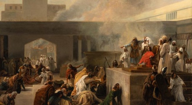 Francesco Hayez, L’incoronazione di Gioas, 1840 circa (per gentile concessione della Galleria W. Apolloni e della Gallerie Brun Fine Art)