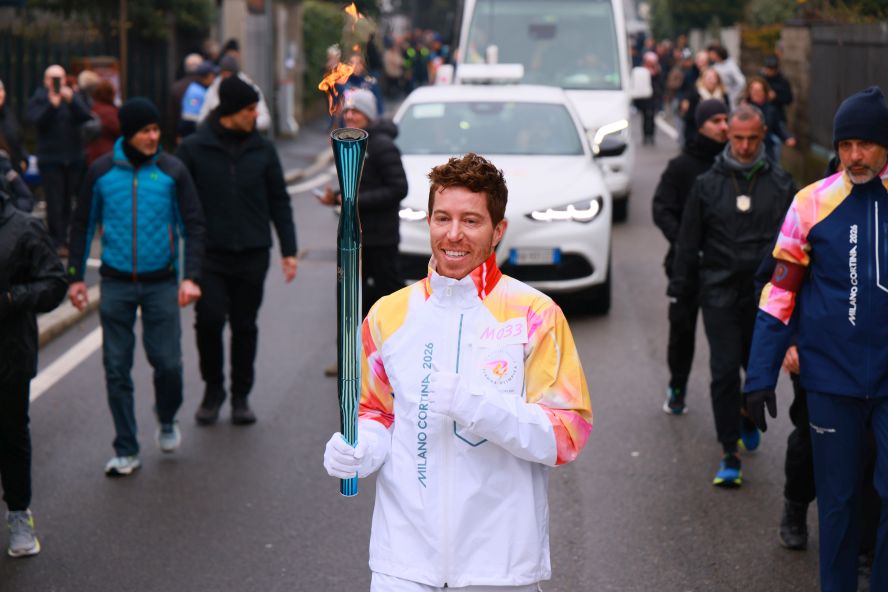 Fiamma Olimpica a Milano: giorno 1 (Shaun White)
