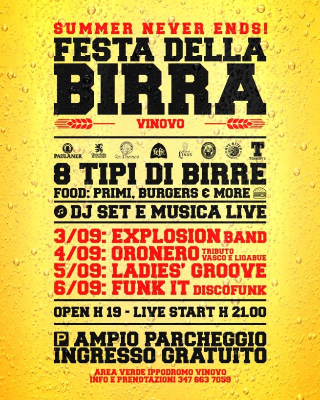 Locandina festa della birra - vinovo