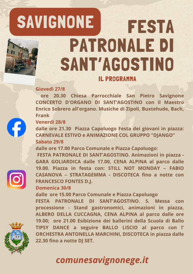 locandina festa patronale savignone