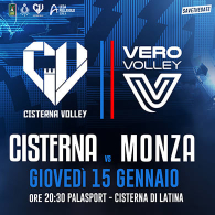 Cisterna Volley sfida Vero Volley Monza: emozioni al Palazzetto dello Sport