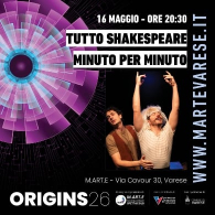 Tutto shakespeare minuto per minuto, origins 2026