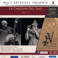 LE CANZONI DEL SUD, Artevives aps | Stagione Concertistica Gennaio - Maggio 2026