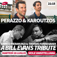 PERAZZO & KAROUTZOS DUO / ENRICO PIERANUNZI / THOMAS FONNESBAEK DUO, Ancona Jazz Summer Festival 2026
