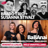 BRADO TRIO + SUSANNA STIVALI / BABANAI BARBARA CASINI / BARBARA PIPERNO / ANAIS DRAGO, Ancona Jazz Summer Festival 2026