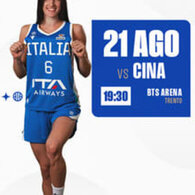 Italia femminile - Cina, basket alla BTS Arena di Trento