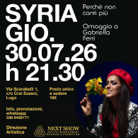 SYRIA - PERCHE' NON CANTI PIU': DIALOGHI E CANZONI SU GABRIELLA FERRI, Lugo Summer Live 2026