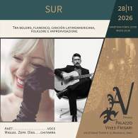 SUR - TRA BOLERO, FLAMENCO, CANCIÓN LATINOAMERICANA, FOLKLORE E IMPROVVISAZIONE, Artevives aps | Stagione Concertistica Settembre - Dicembre 2026