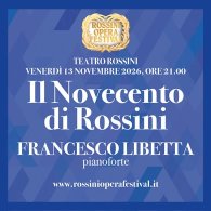 Il Novecento di Rossini, concerto di Francesco Libetta al Teatro G. Rossini